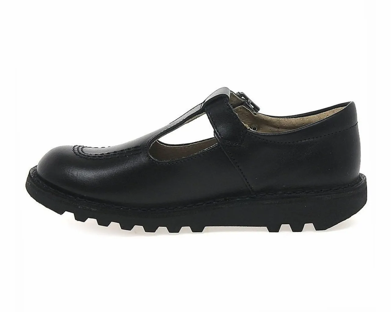 Kickers T Y T Bar Black Leather Shoes