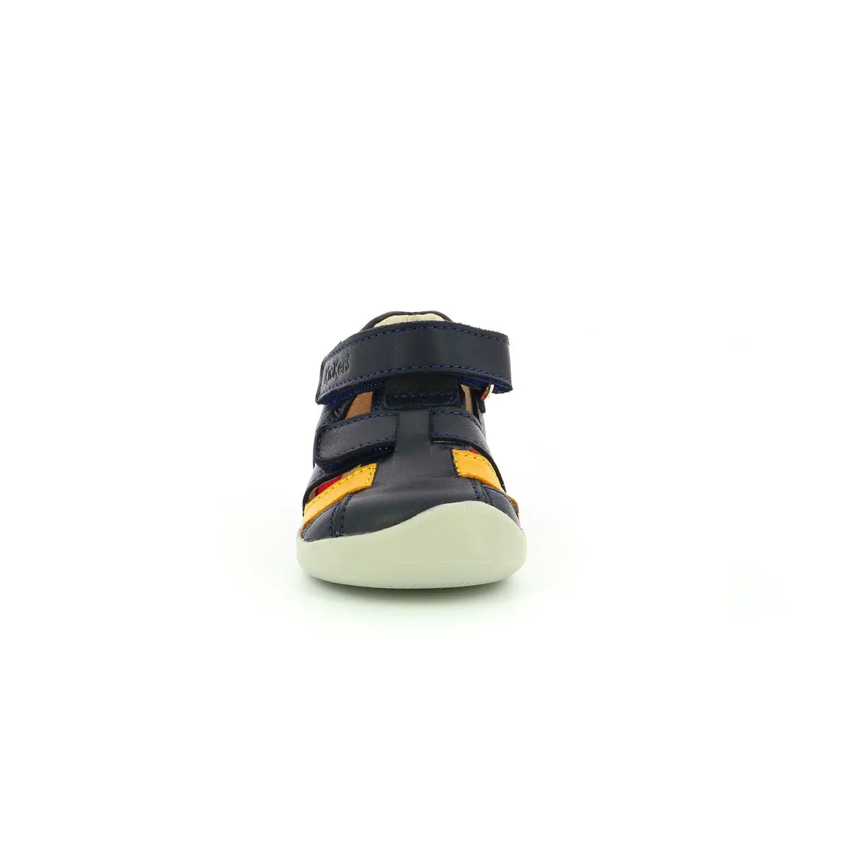 KICKERS WASABOU marine jaune Babies/Salomés