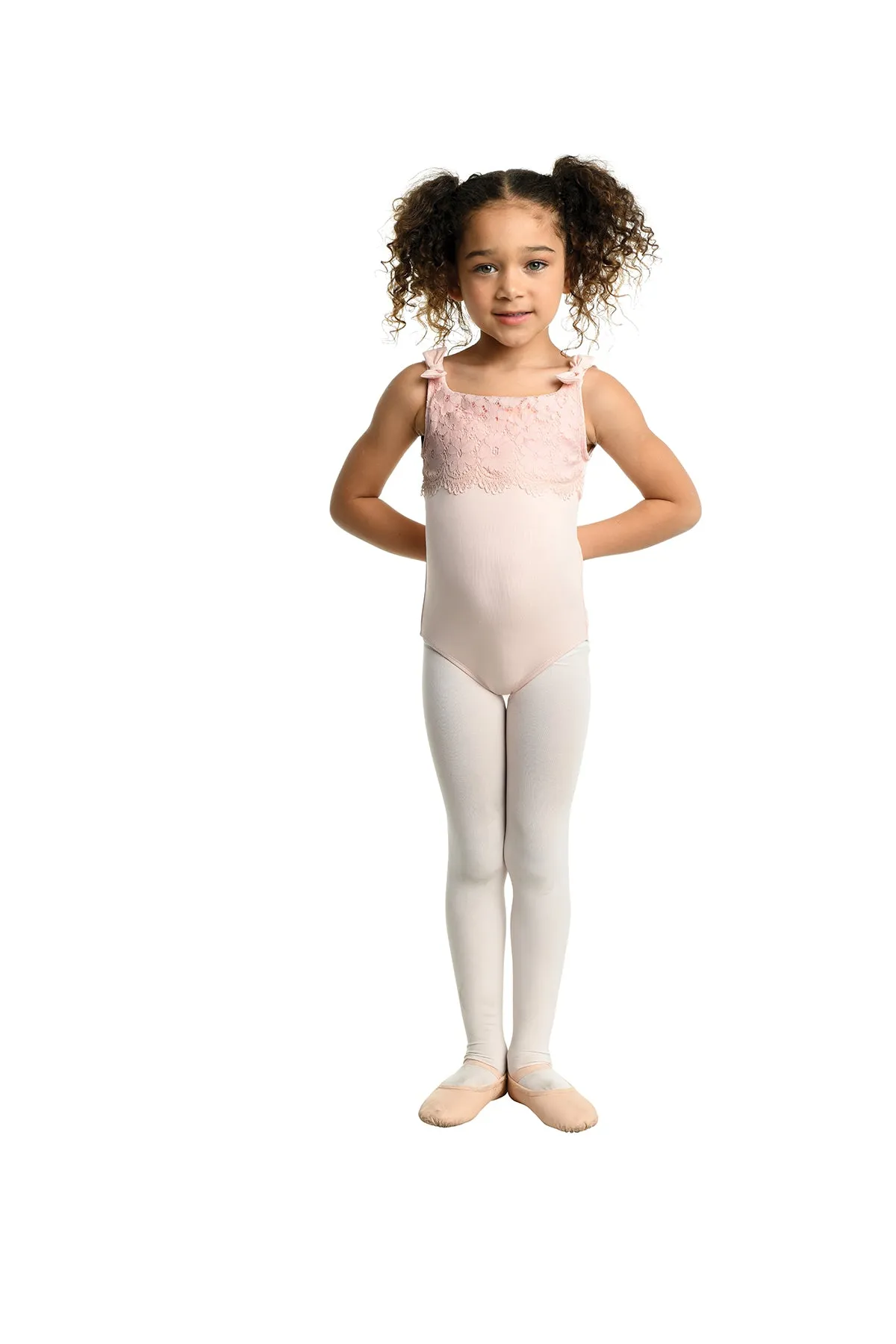 Kids Darline Scalloped Lace Tank Leotard