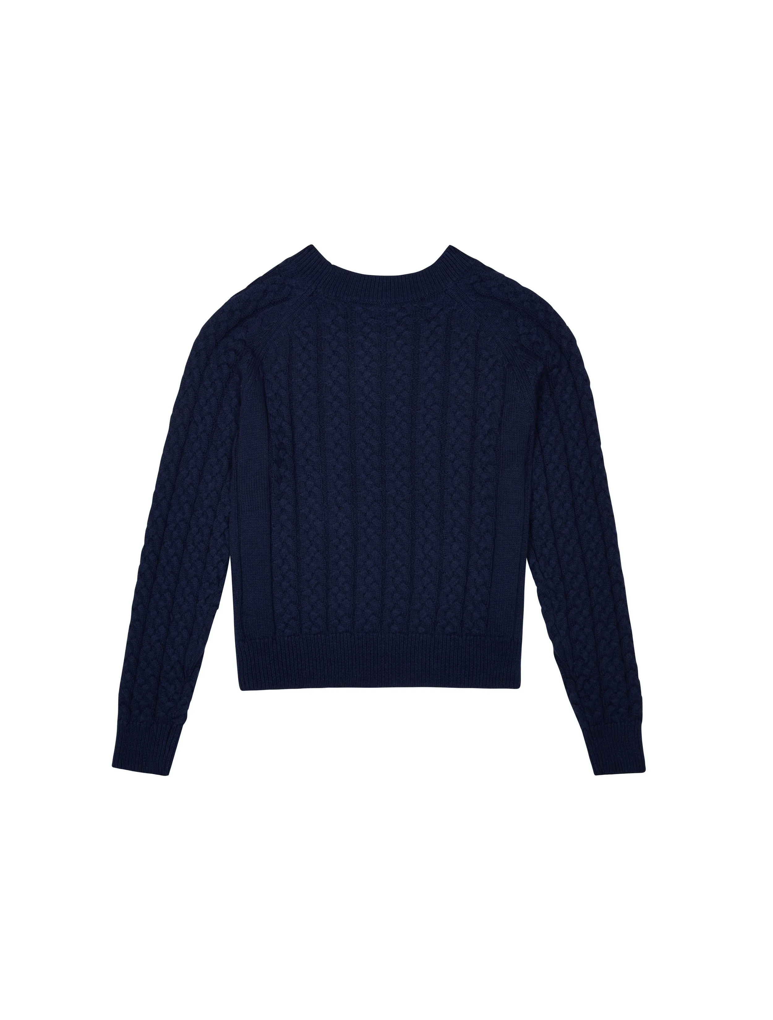 Kids Unisex Chunky Knit Jumper Navy