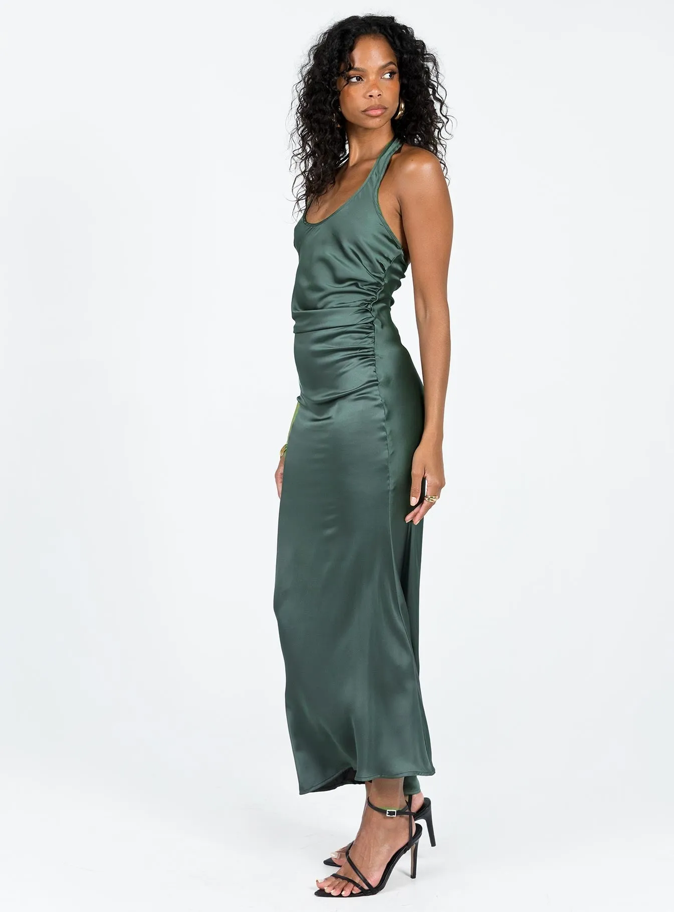 Kodiak Halter Maxi Dress Green