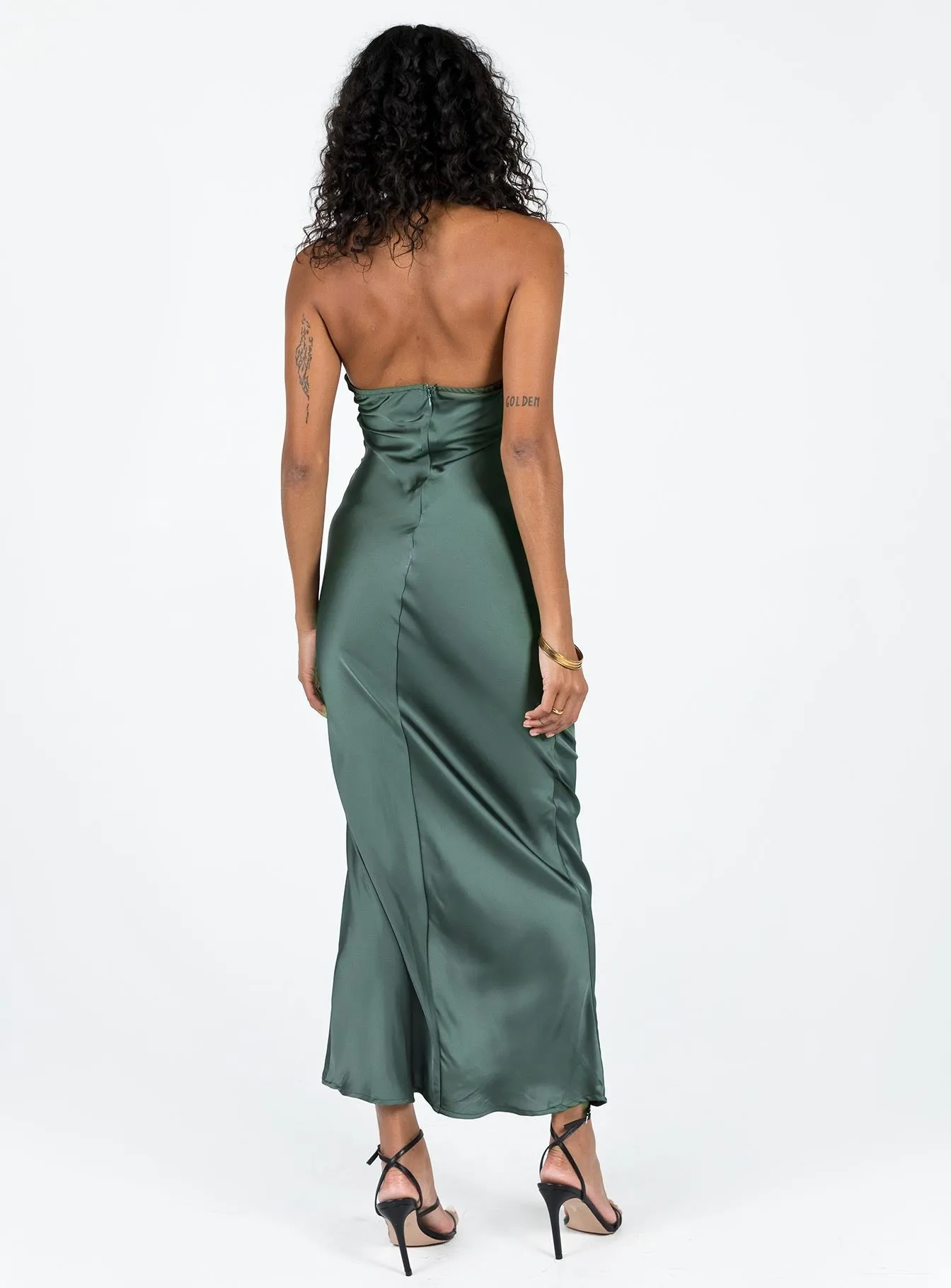 Kodiak Halter Maxi Dress Green