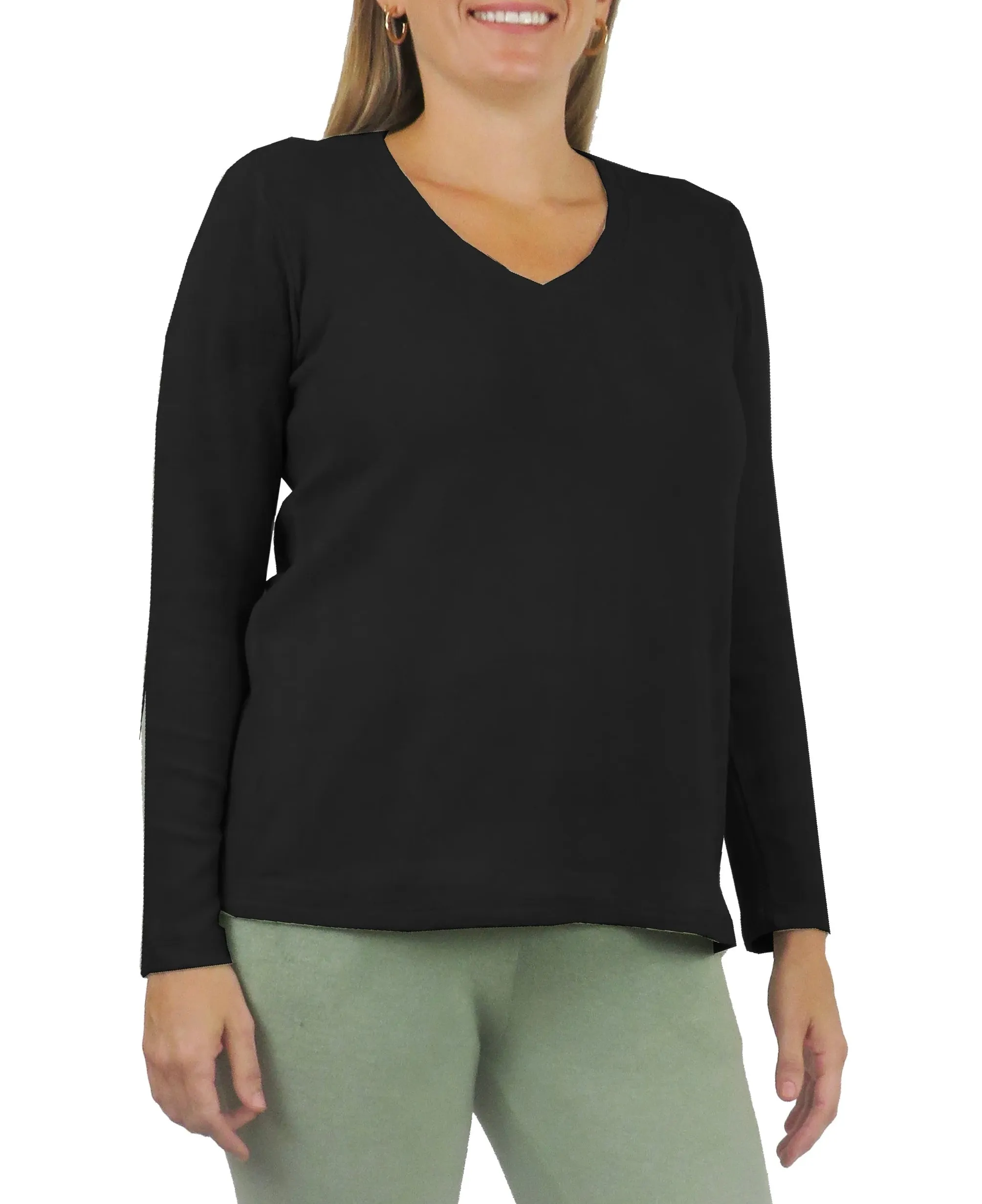 La Cera V-Neck Long Sleeve Knit