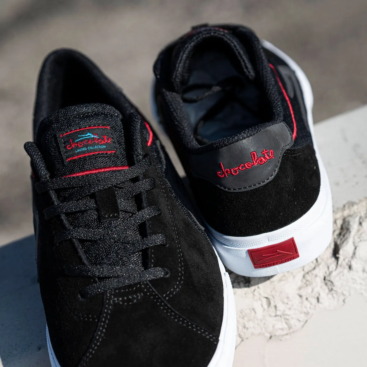 Lakai x Chocolate Flaco II Black/Red Suede