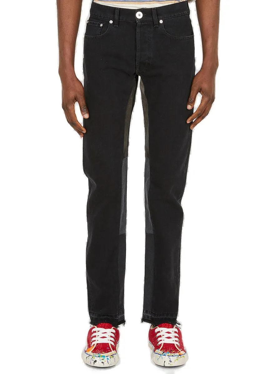 Lanvin Logo Patch Panelled Jeans