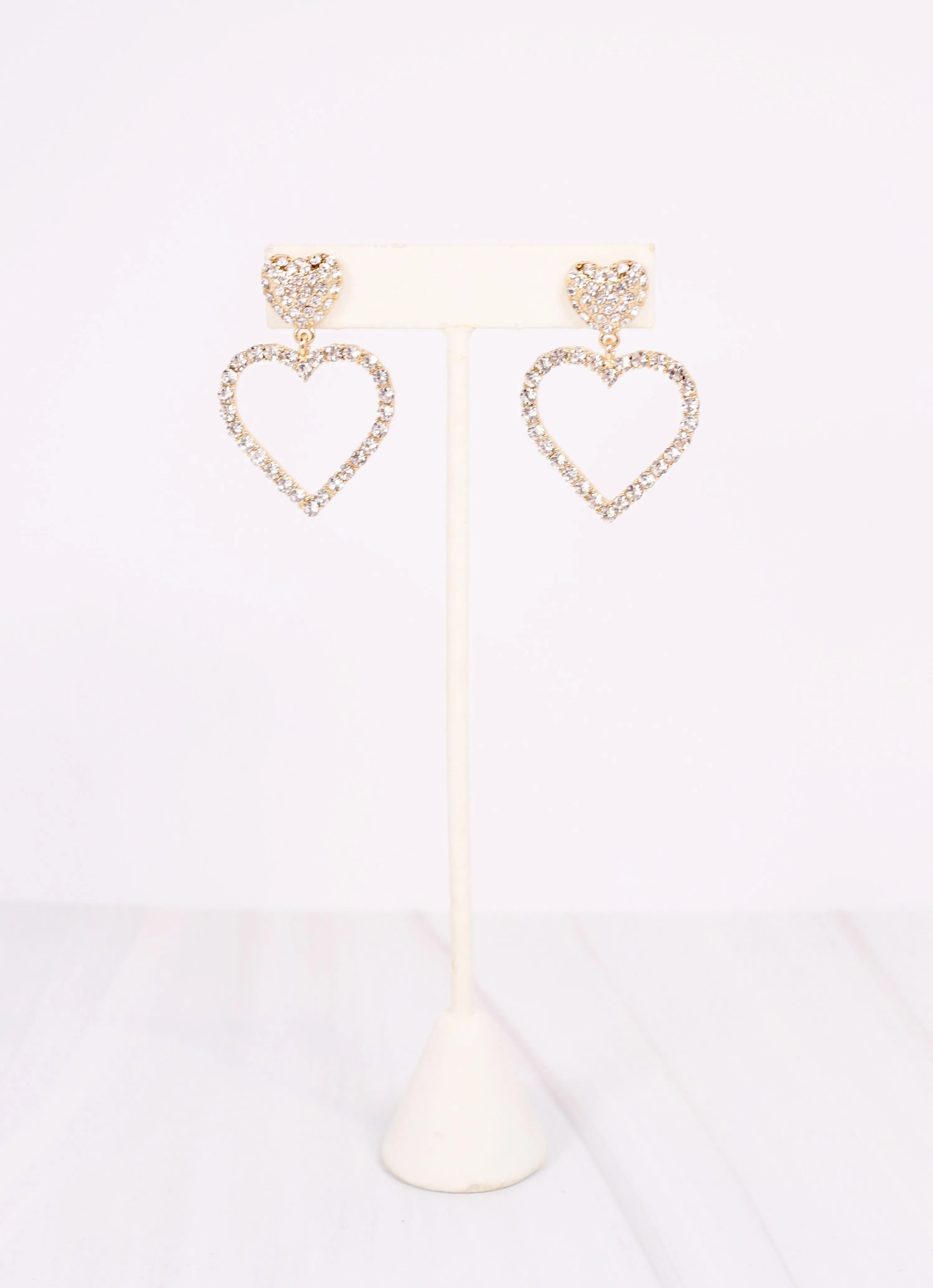 Laredo CZ Heart Earring CLEAR