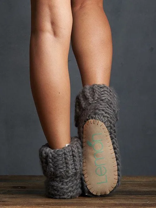 LEMON Cabin Cuffed Knit Slippers