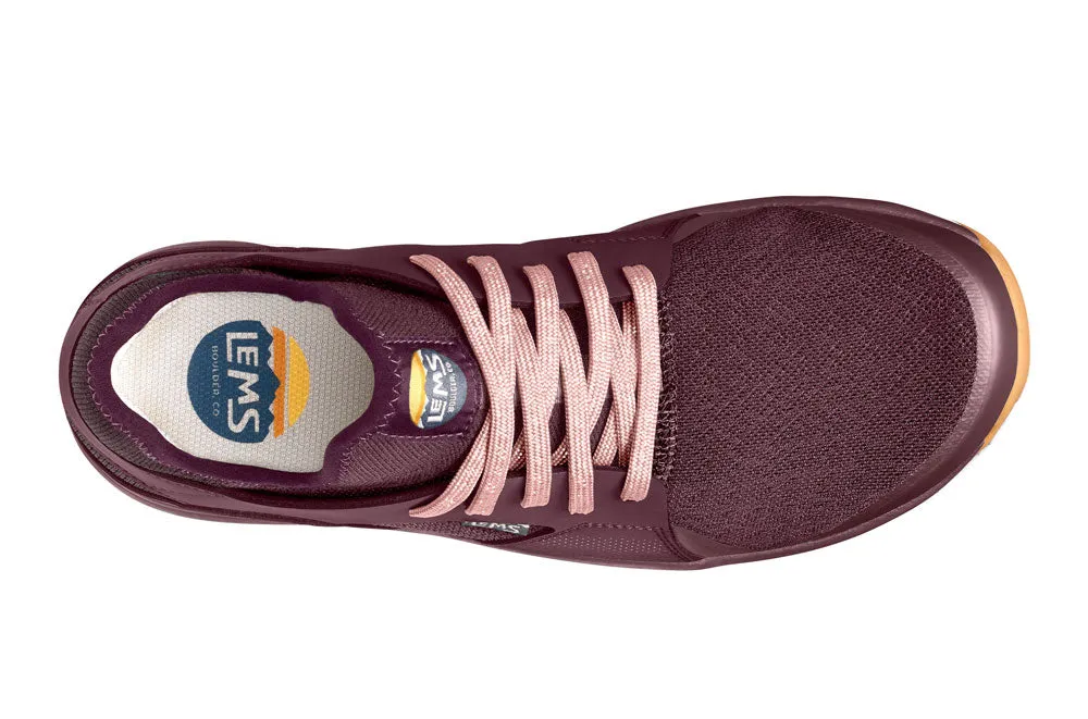 Lems women's shoes in Mesa color with rosewood accents