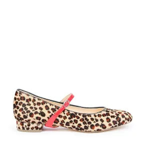 Leopard Ballet Flat + Red Gloss Twiggy Strap