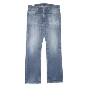 LEVI'S 527 REG Jeans Distressed Mens Blue Regular Bootcut Stone Wash W36 L34