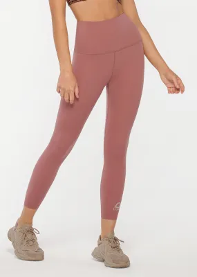 Lorna Jane LJ Ultra Hi-Fold Ankle Biter Leggings in Pecan