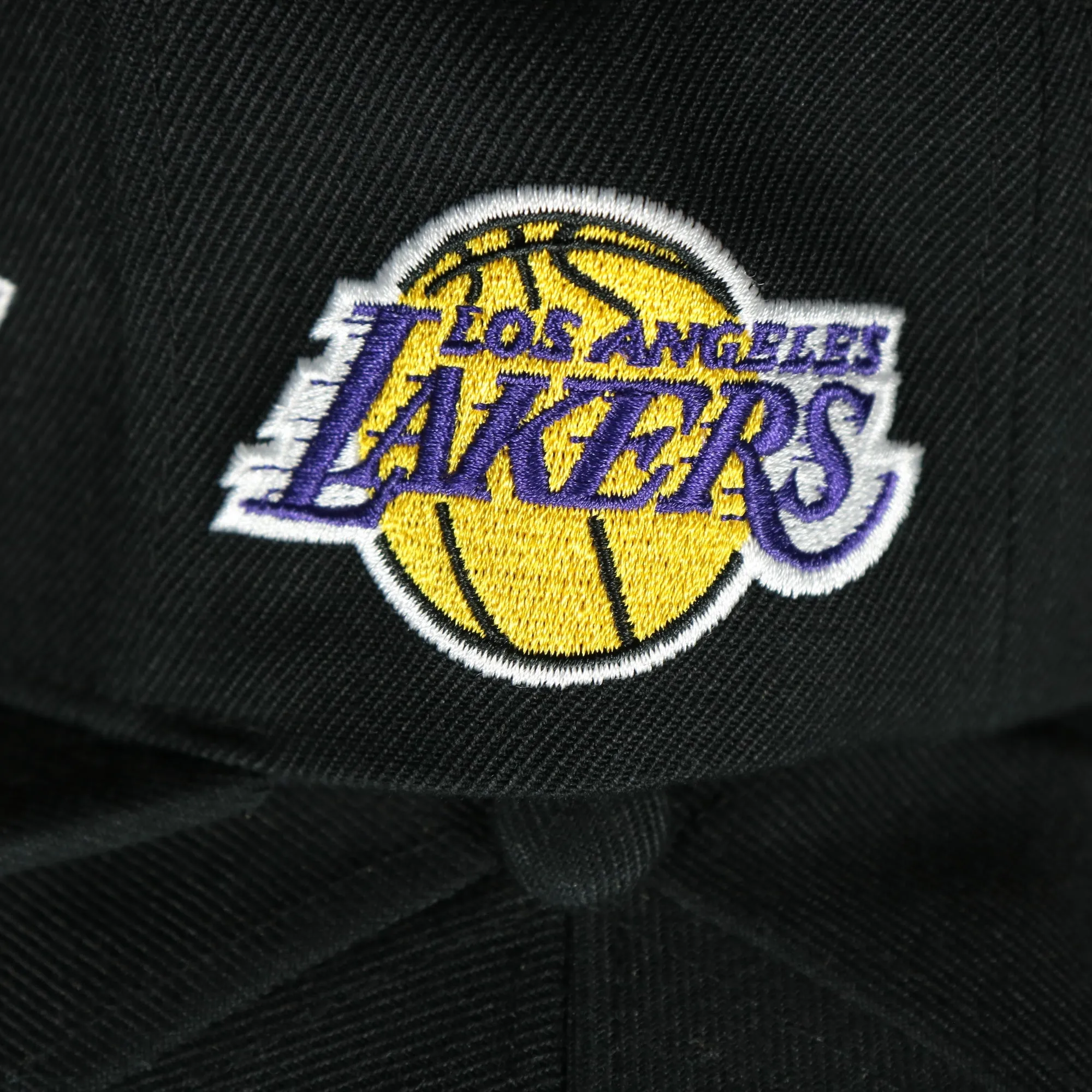 Los Angeles Lakers Vintage Retro NBA Team Script 2.0 Mitchell and Ness Snapback Hat | Black