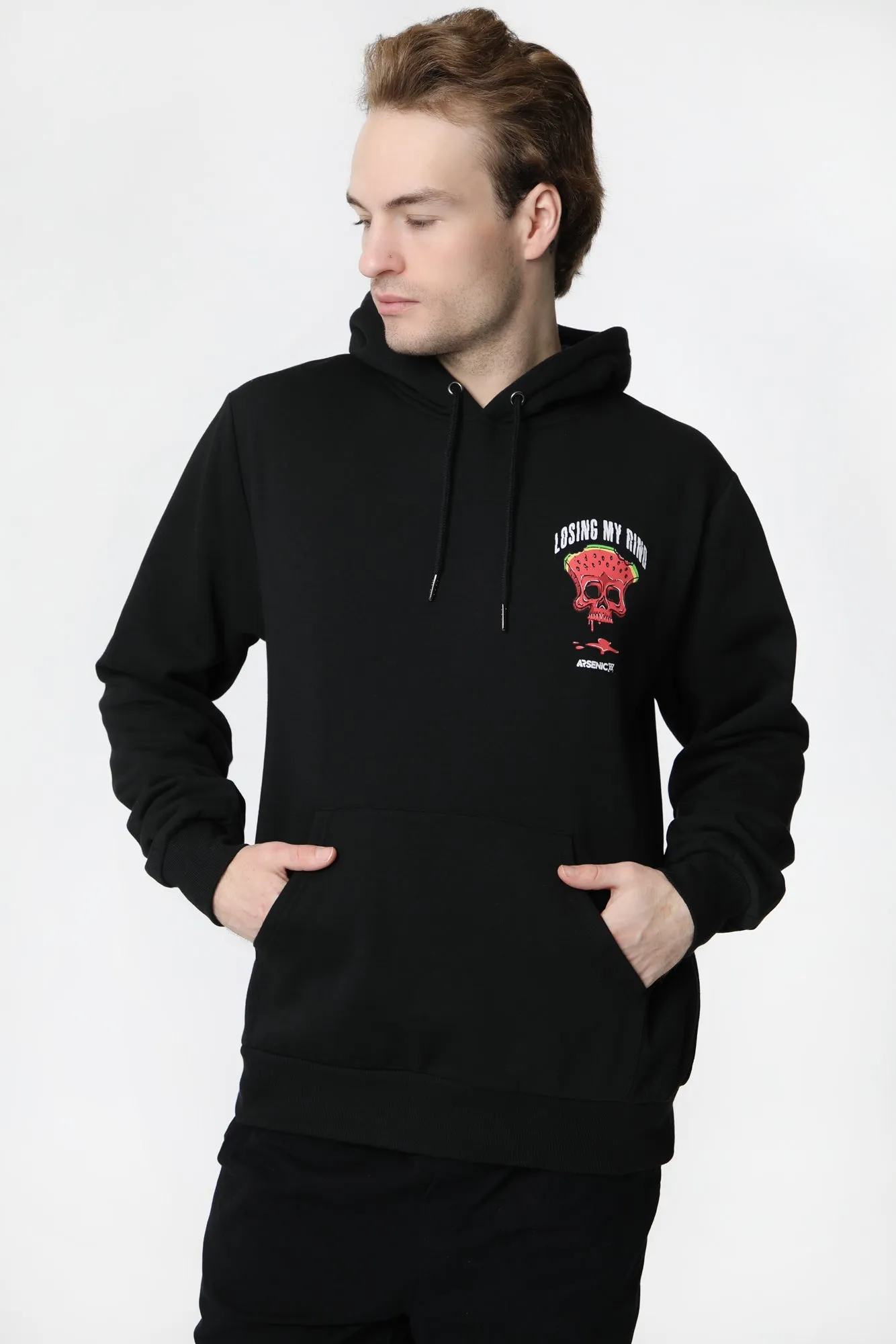 Losing My Rind Hooded Top for Men - Arsenic