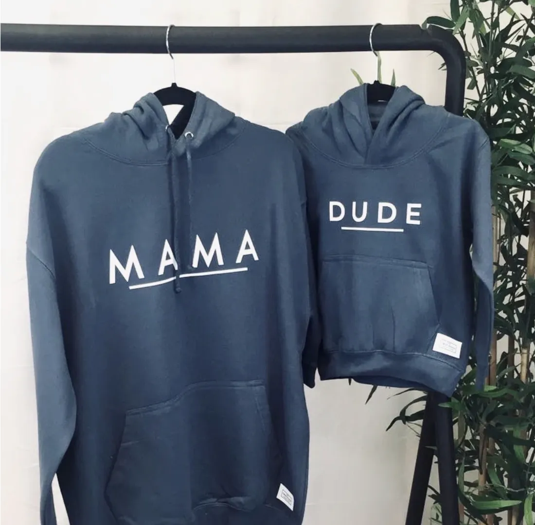 Mama Matching Hoodie | Teal