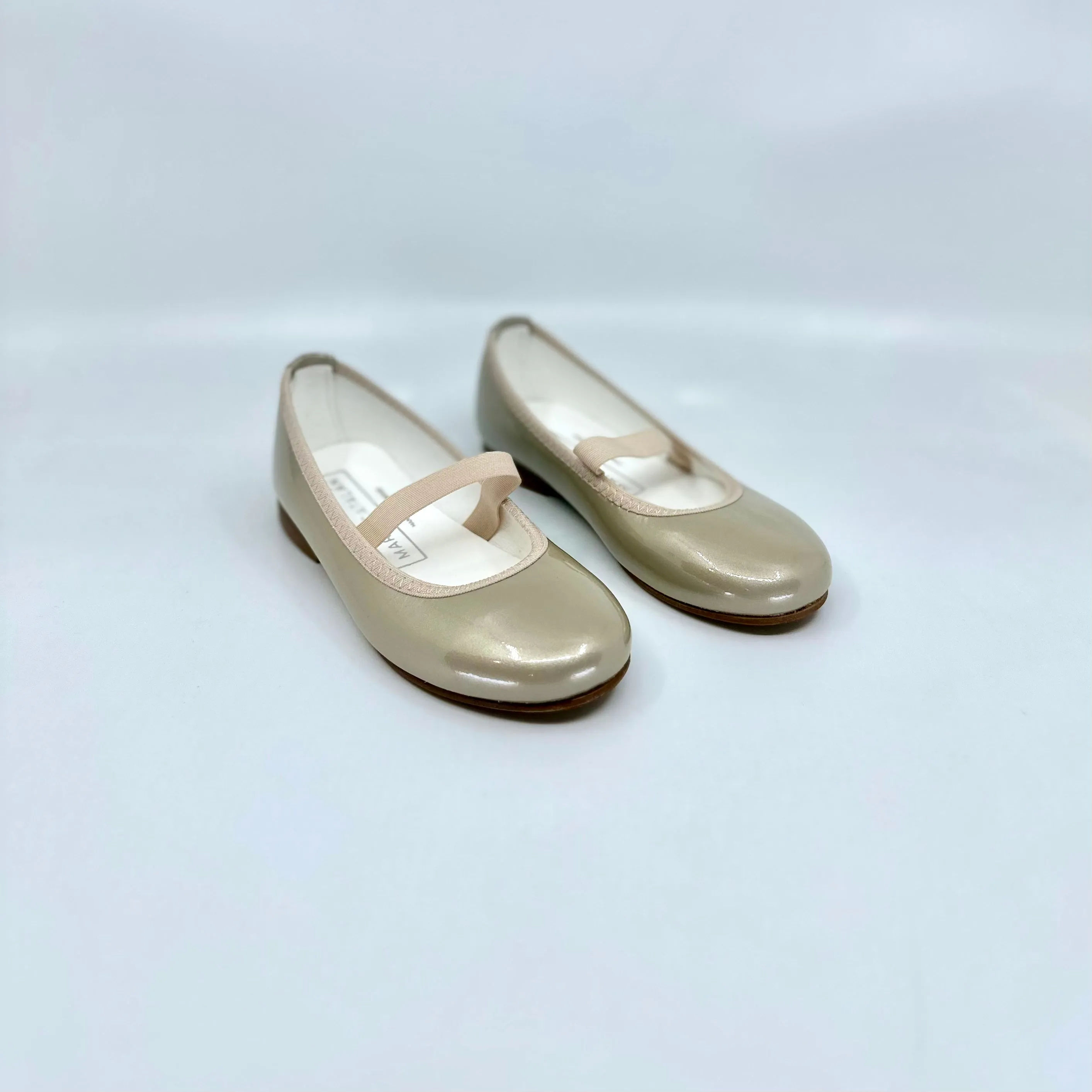 MARIA CATLAN BALLET FLAT- METAL TAUPE