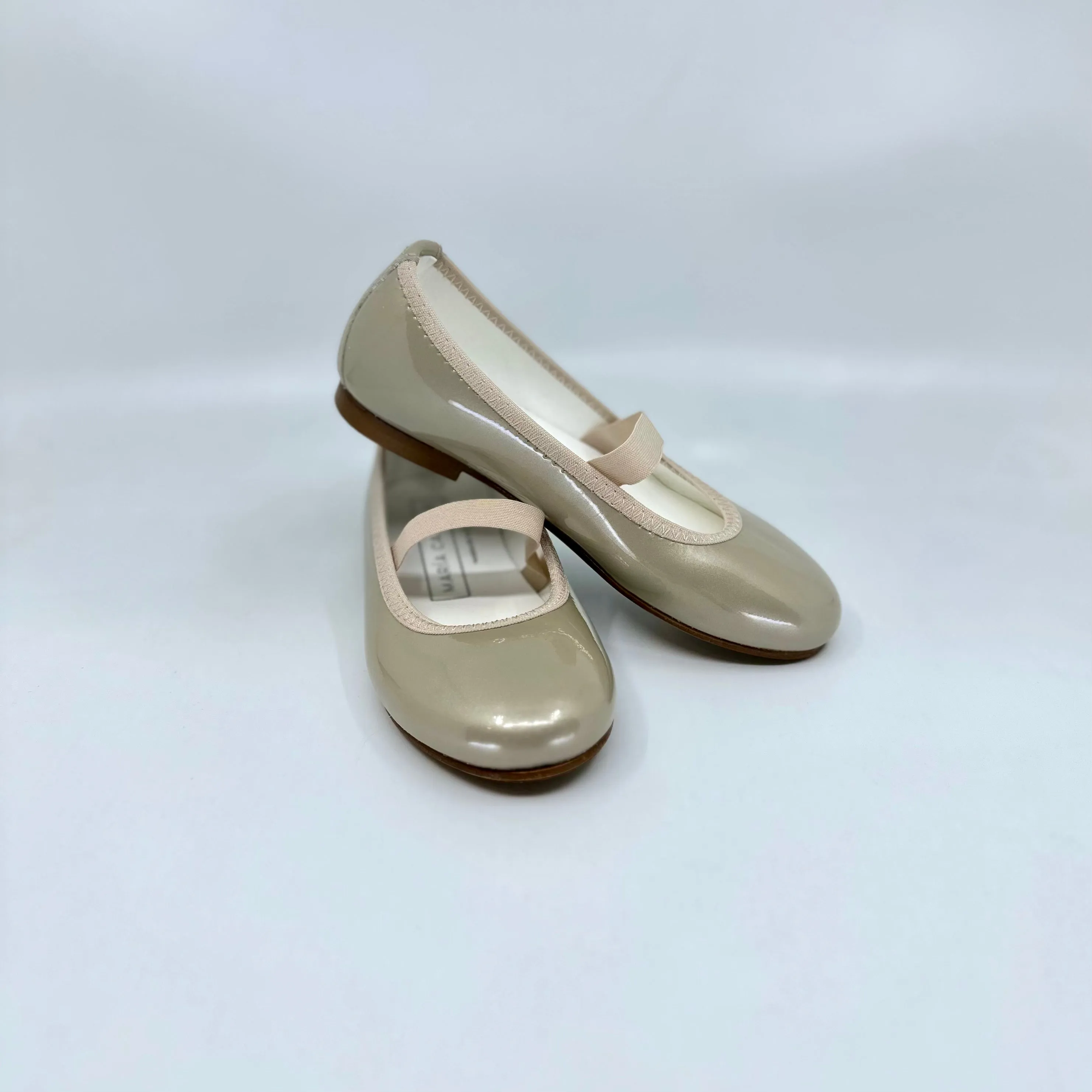 MARIA CATLAN BALLET FLAT- METAL TAUPE