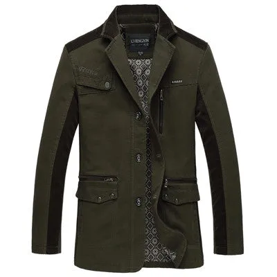 Men Jackets Men Slim Coat Chaquetas De Los Hombres Men Casual Army Green Outwears Plus Size Jaqueta SM6