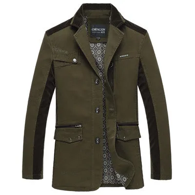 Men Jackets Men Slim Coat Chaquetas De Los Hombres Men Casual Army Green Outwears Plus Size Jaqueta SM6