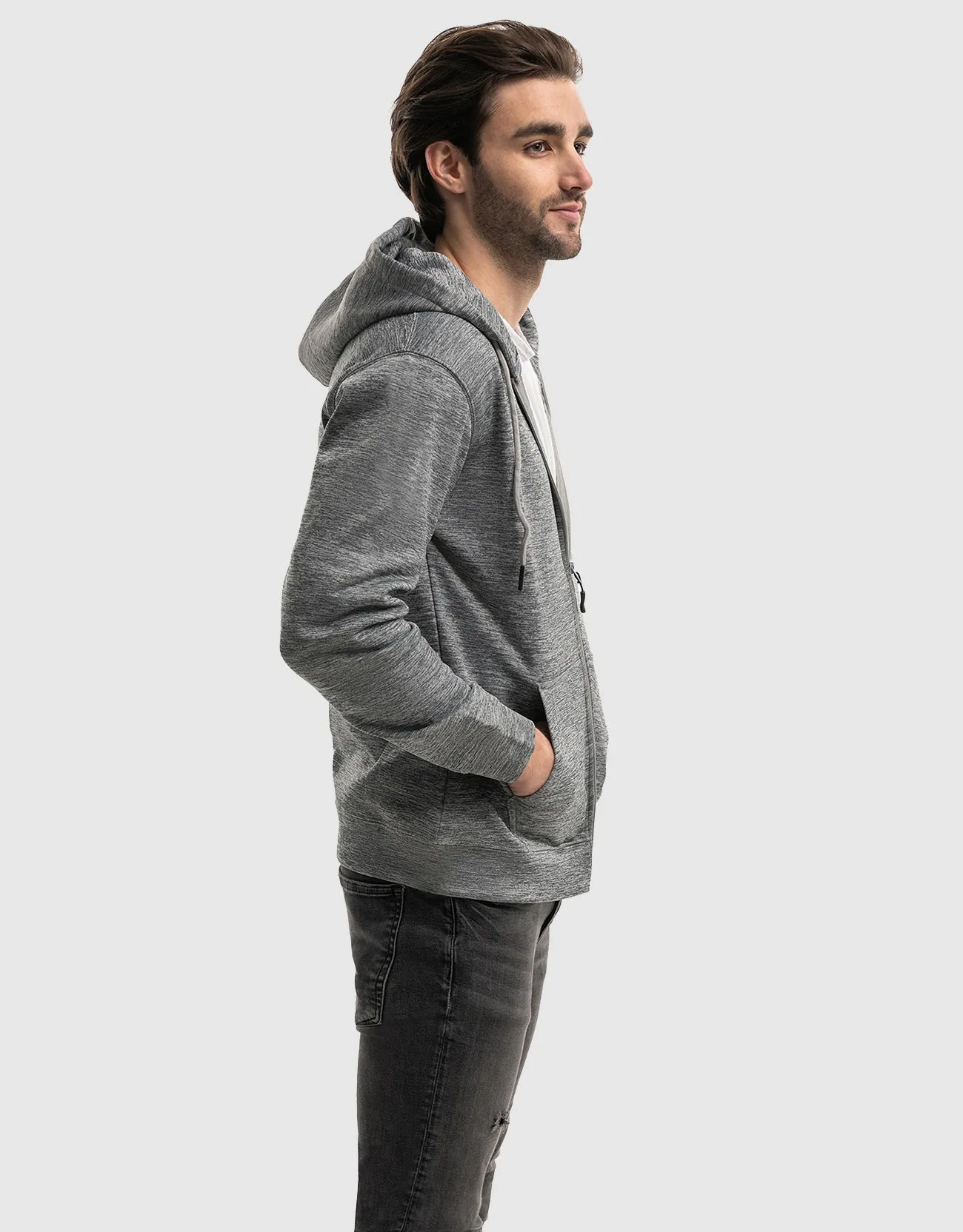 Men’s Full Zip Hooded Sweatshirt by Mio Marino