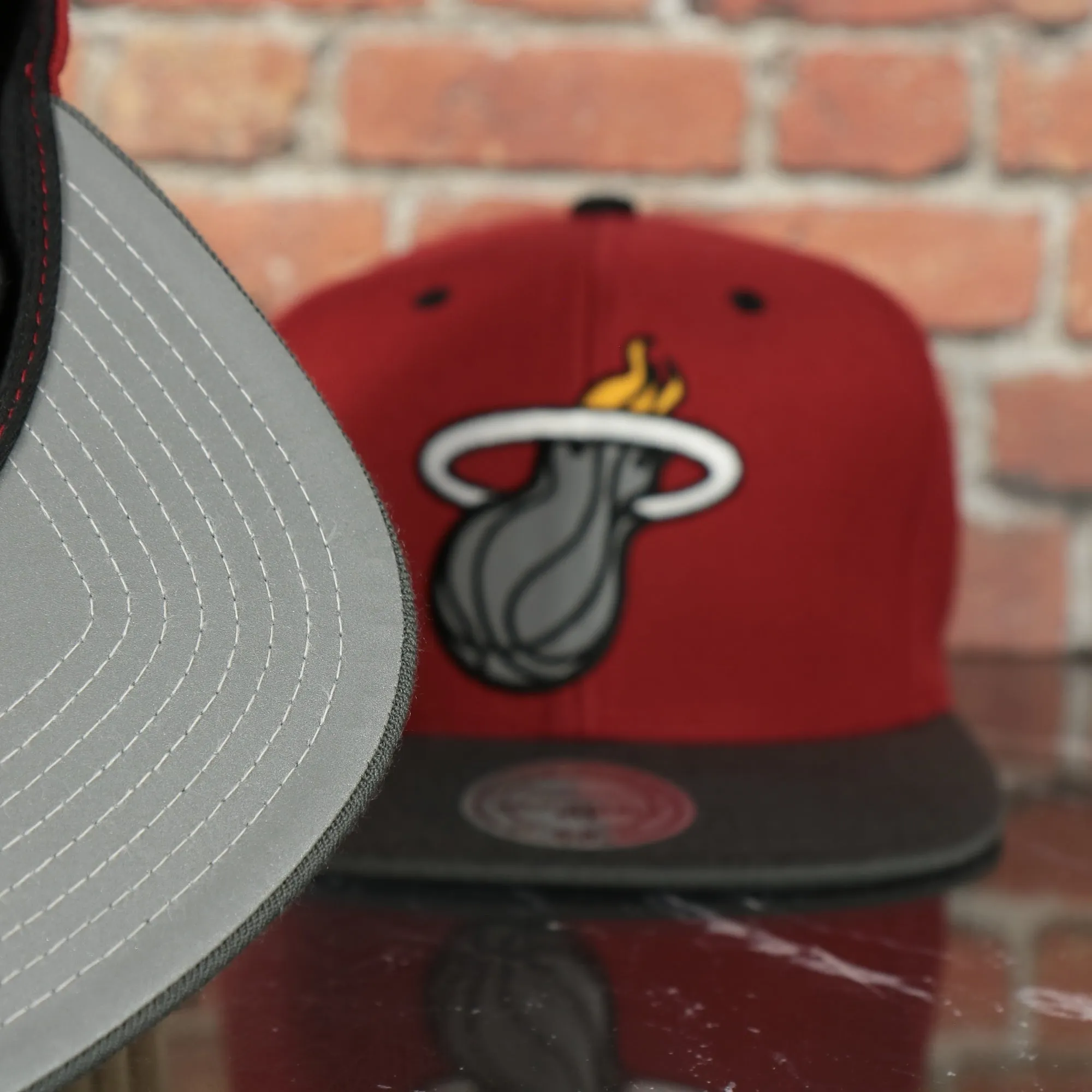 Miami Heat Two Tone Reflective Snapback Hat