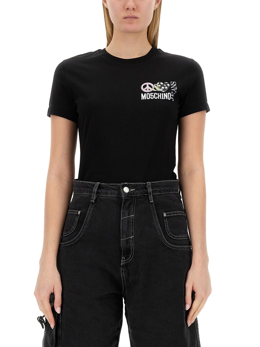 MOSCHINO JEANS    T-SHIRT WITH LOGO