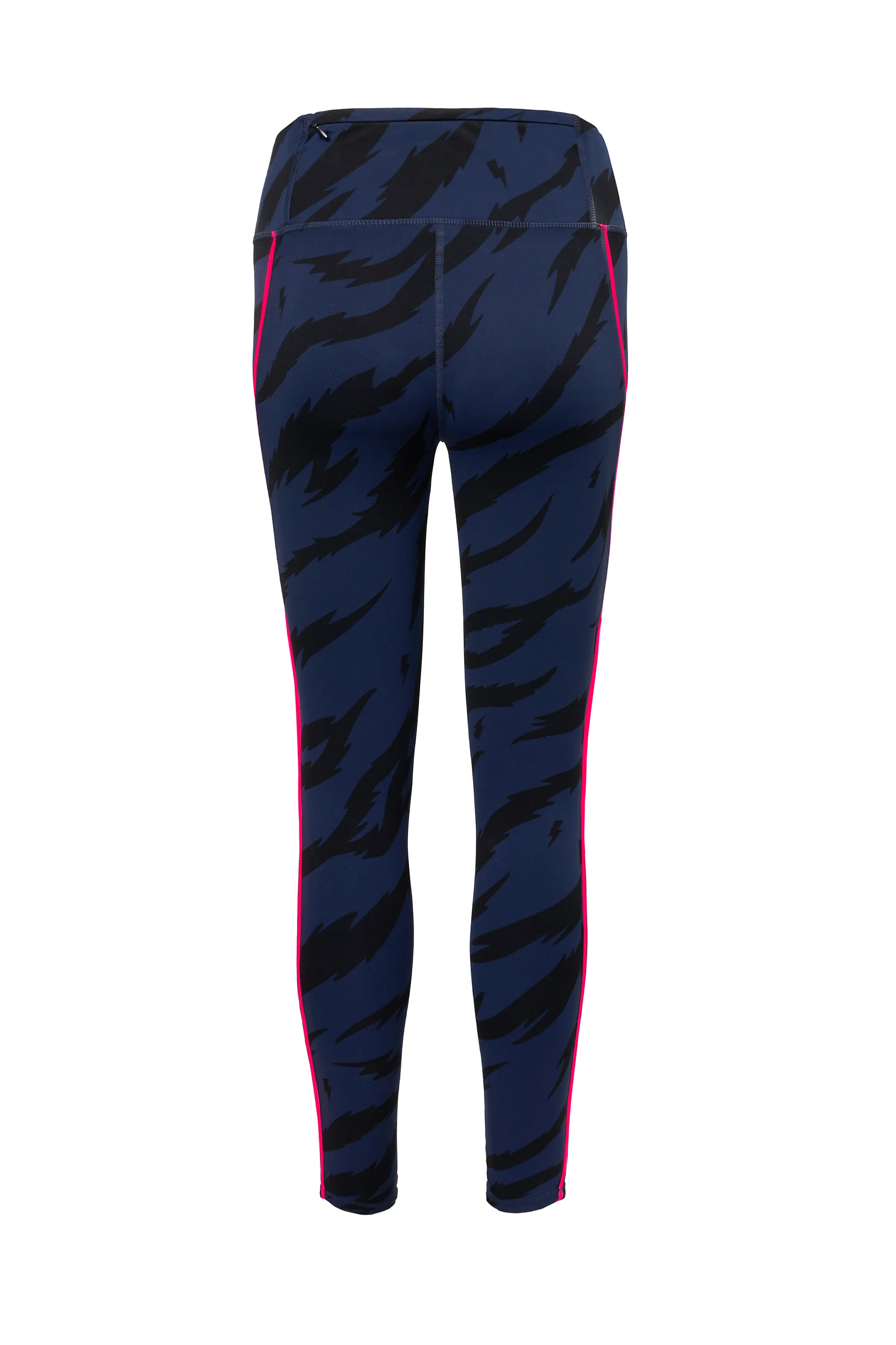 Navy with Black Graphic Tiger Print 7/8 Length Active Leggings