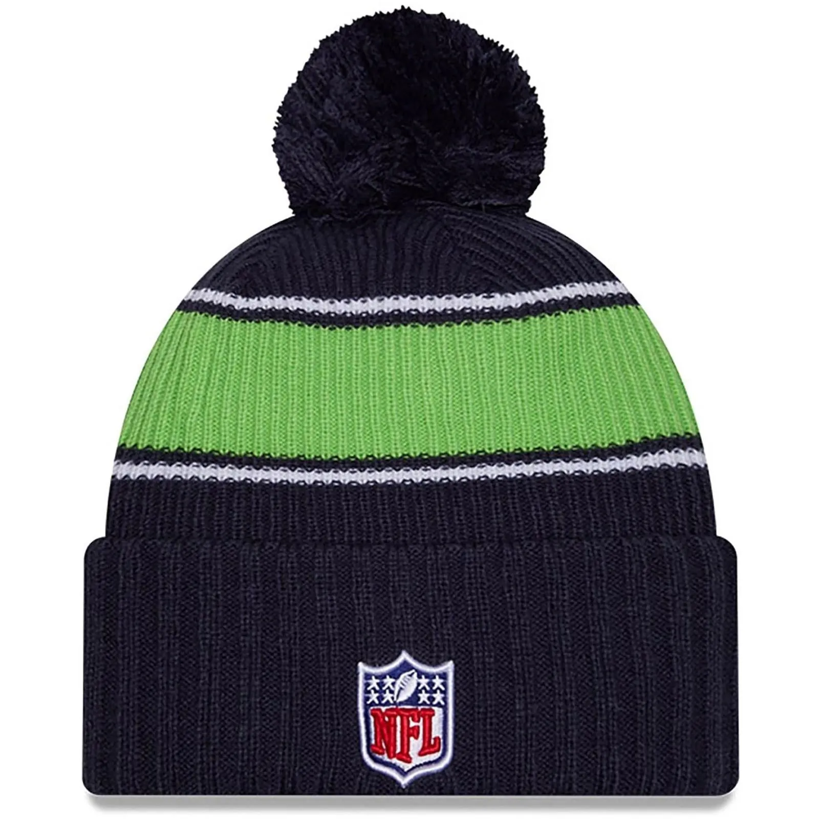 New Era Mens Knits Seattle Seahawks Bobble Hat - Dark Blue