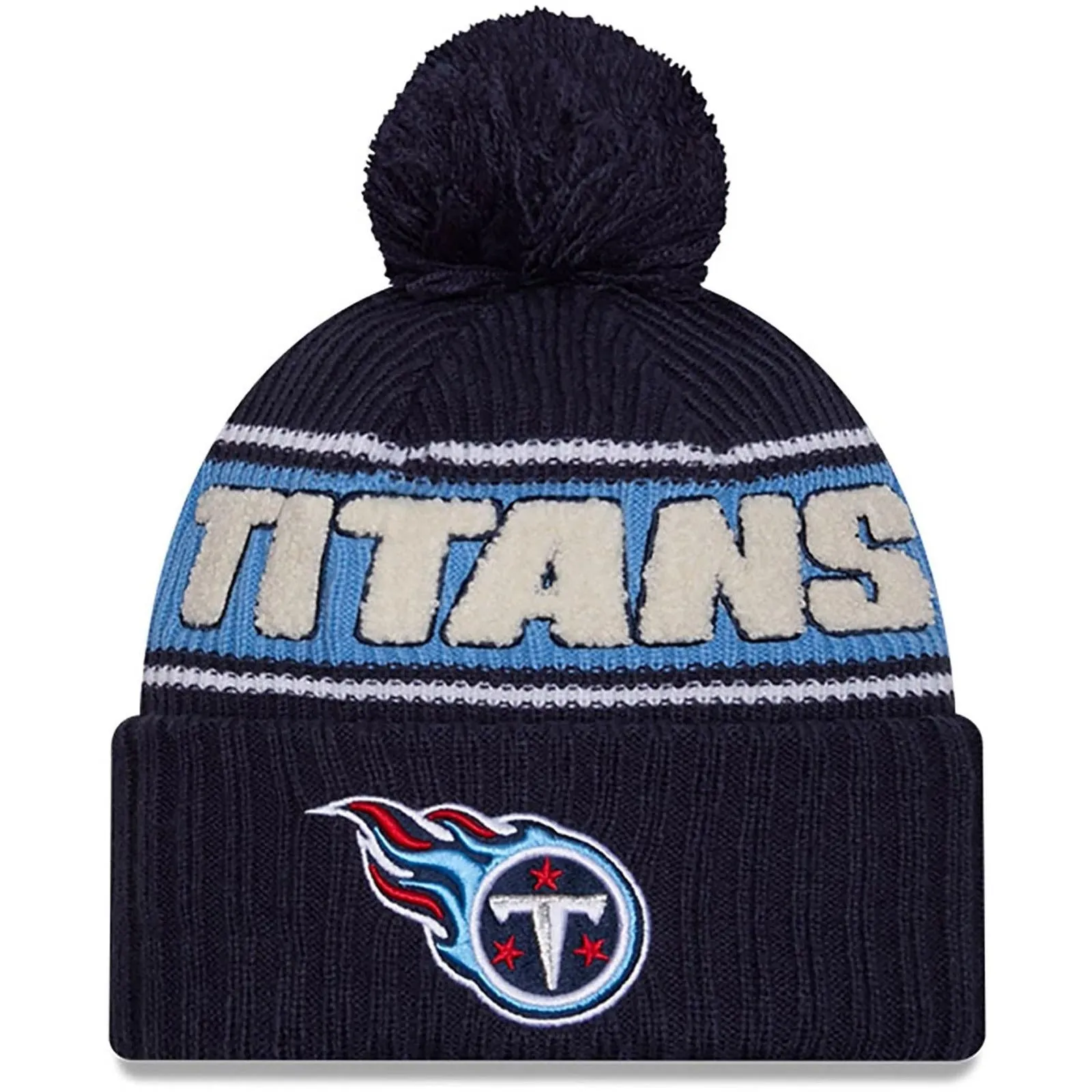 New Era Mens Knits Tennessee Titans Bobble Hat - Dark Blue