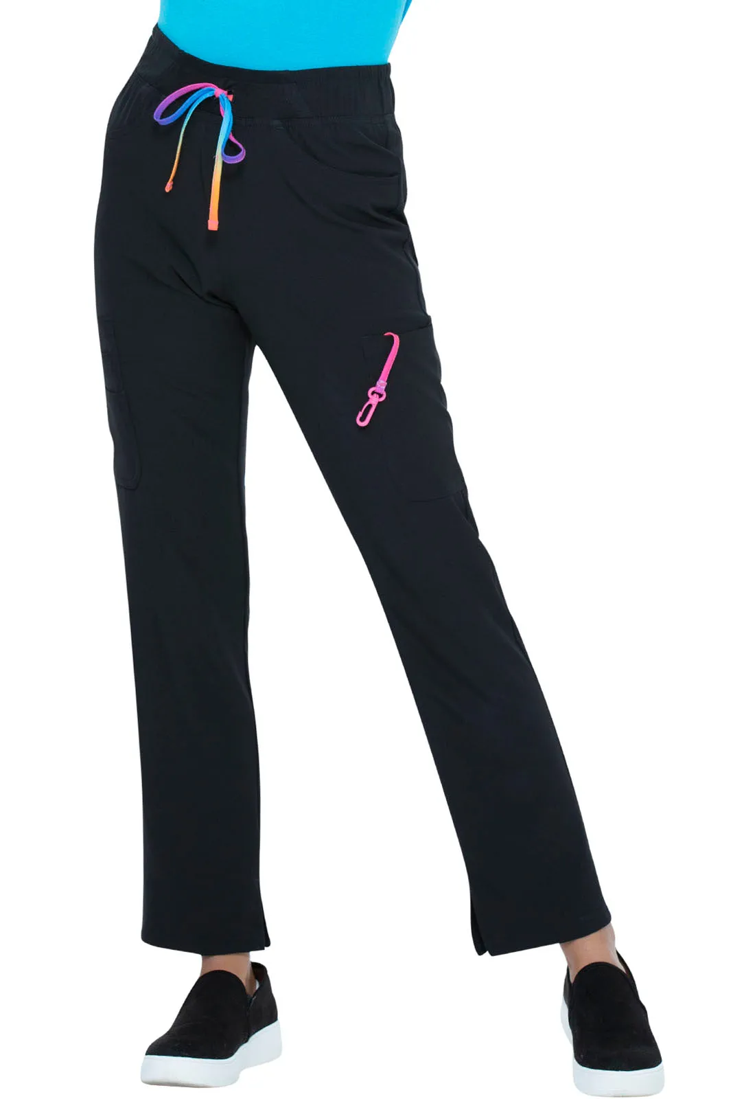 NEW! Heartsoul Mid Rise Tapered Leg Drawstring Pant in Black