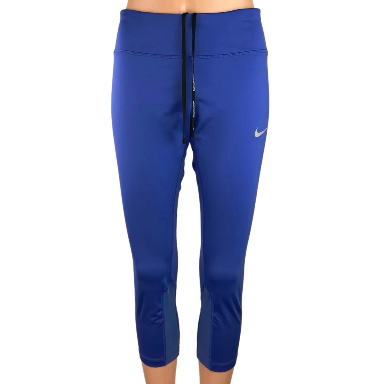 Nike Dri-Fit Blue Power Epic Run Compression Mid Rise Cropped Leggings Size L