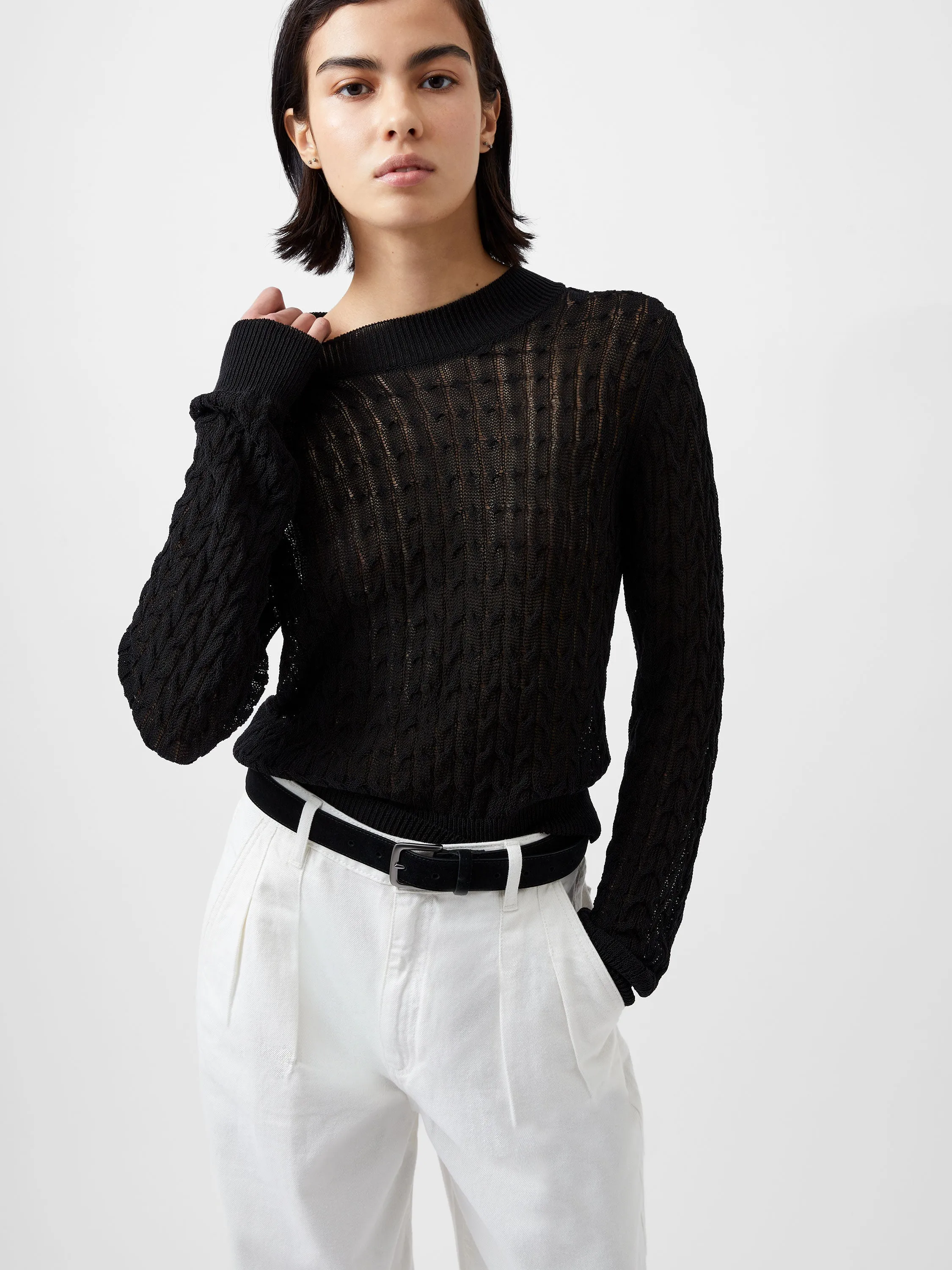 Niko Open Knit Long Sleeve Jumper