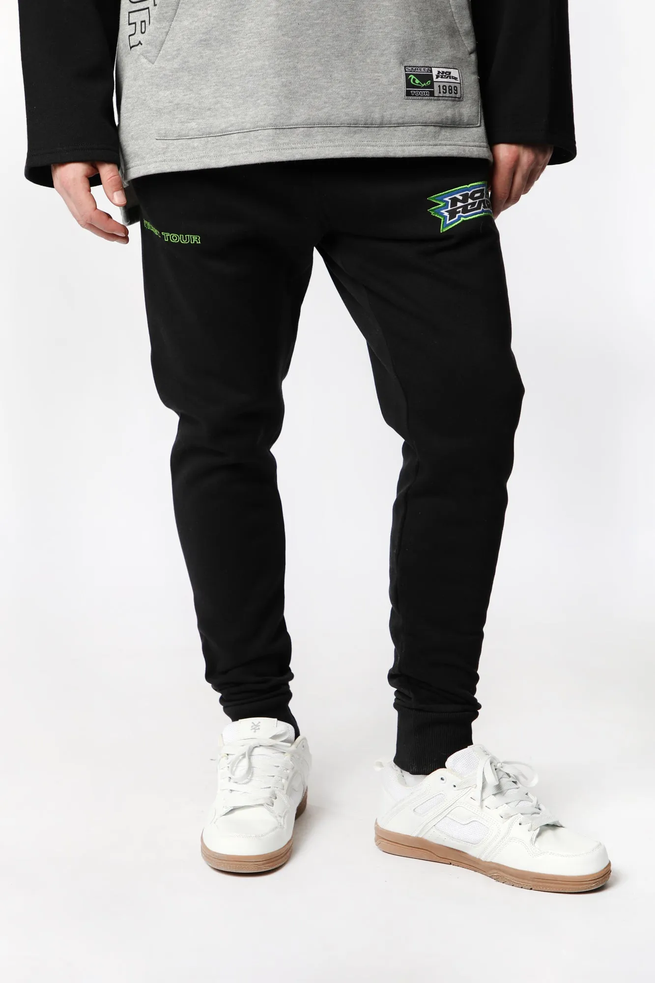 No Fear Men's Fleece Jogger with Embroidered Logo