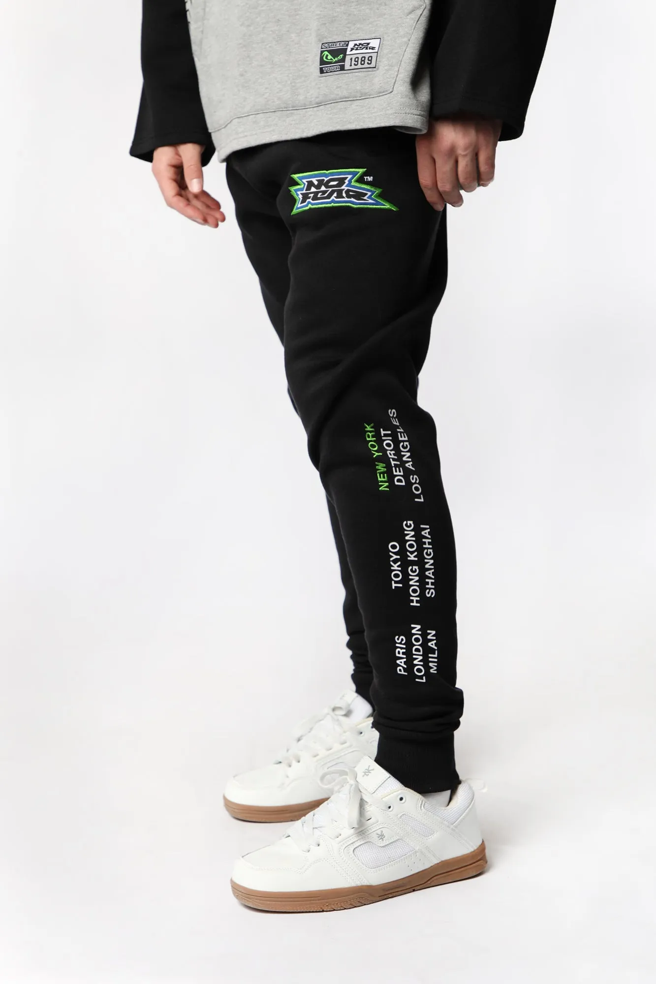 No Fear Men's Fleece Jogger with Embroidered Logo