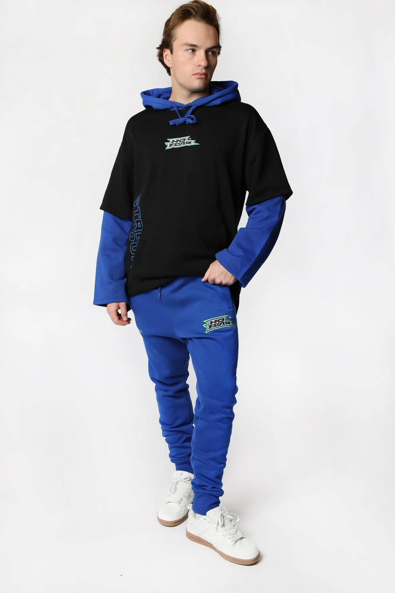 No Fear Men's Fleece Jogger with Embroidered Logo