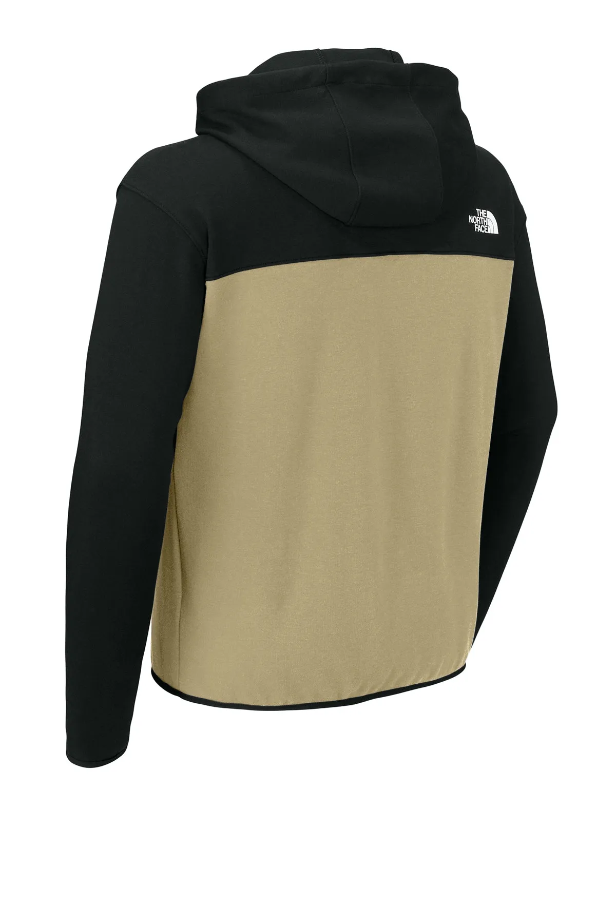 North Face Double-Knit Zip Custom Hoodies, Khaki Stone/ Black