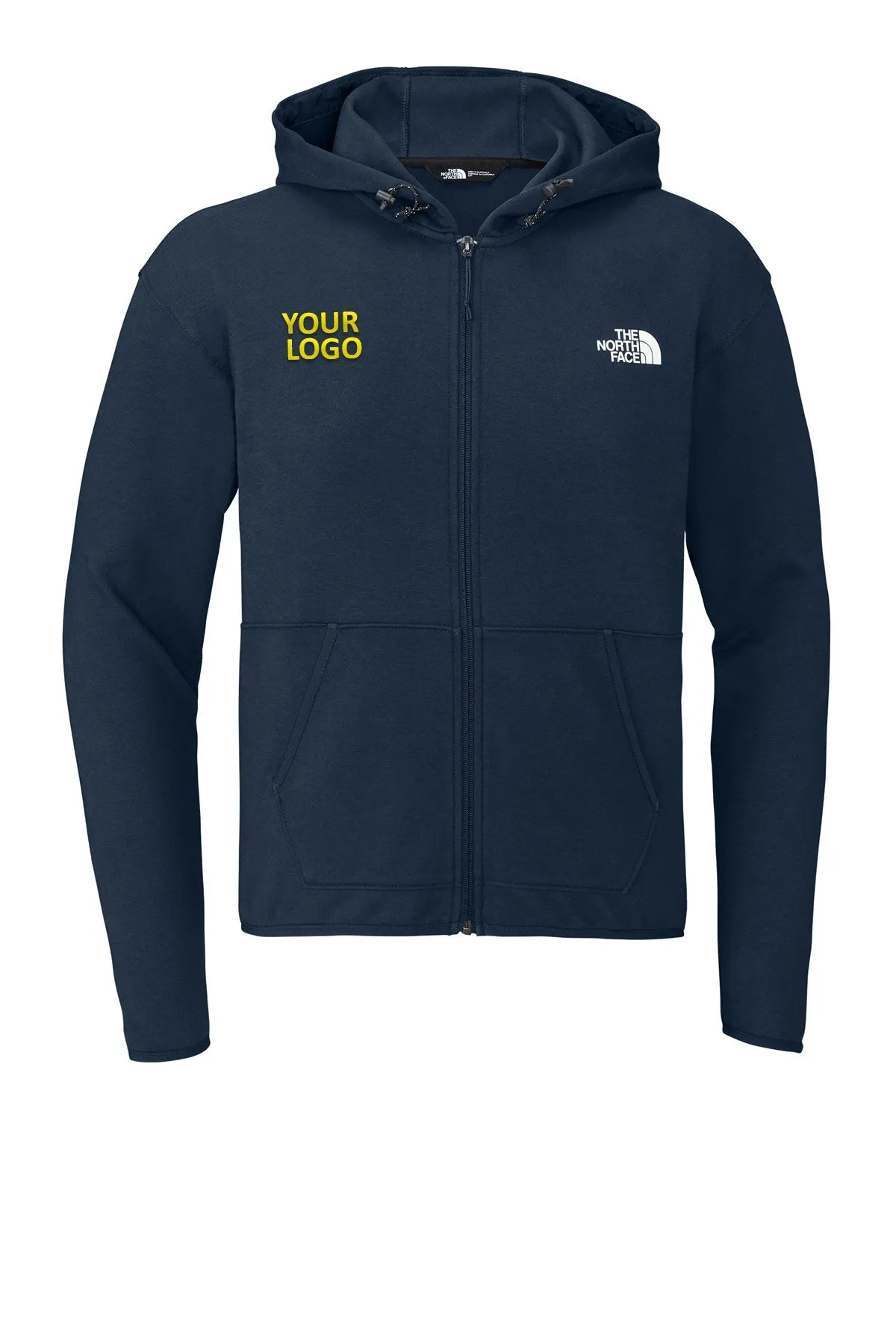 North Face Double-Knit Zip Custom Hoodies, Summit Navy