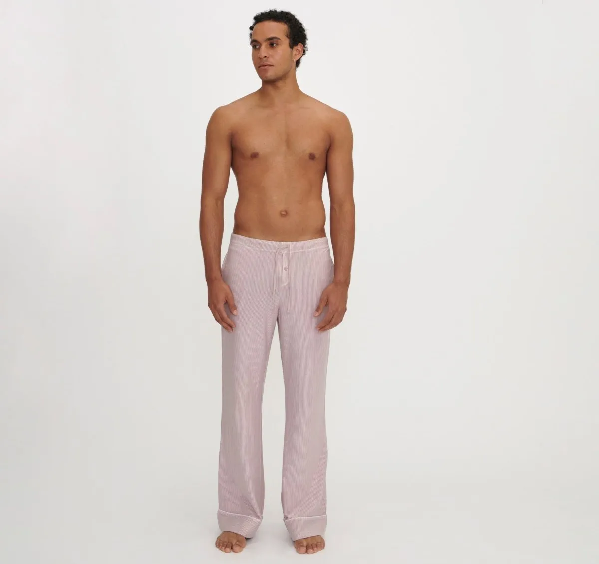 Organic Basics Pink Stripe Sleep Pants