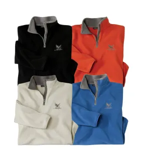 Pack of 4 Men's Half Zip Jumpers  