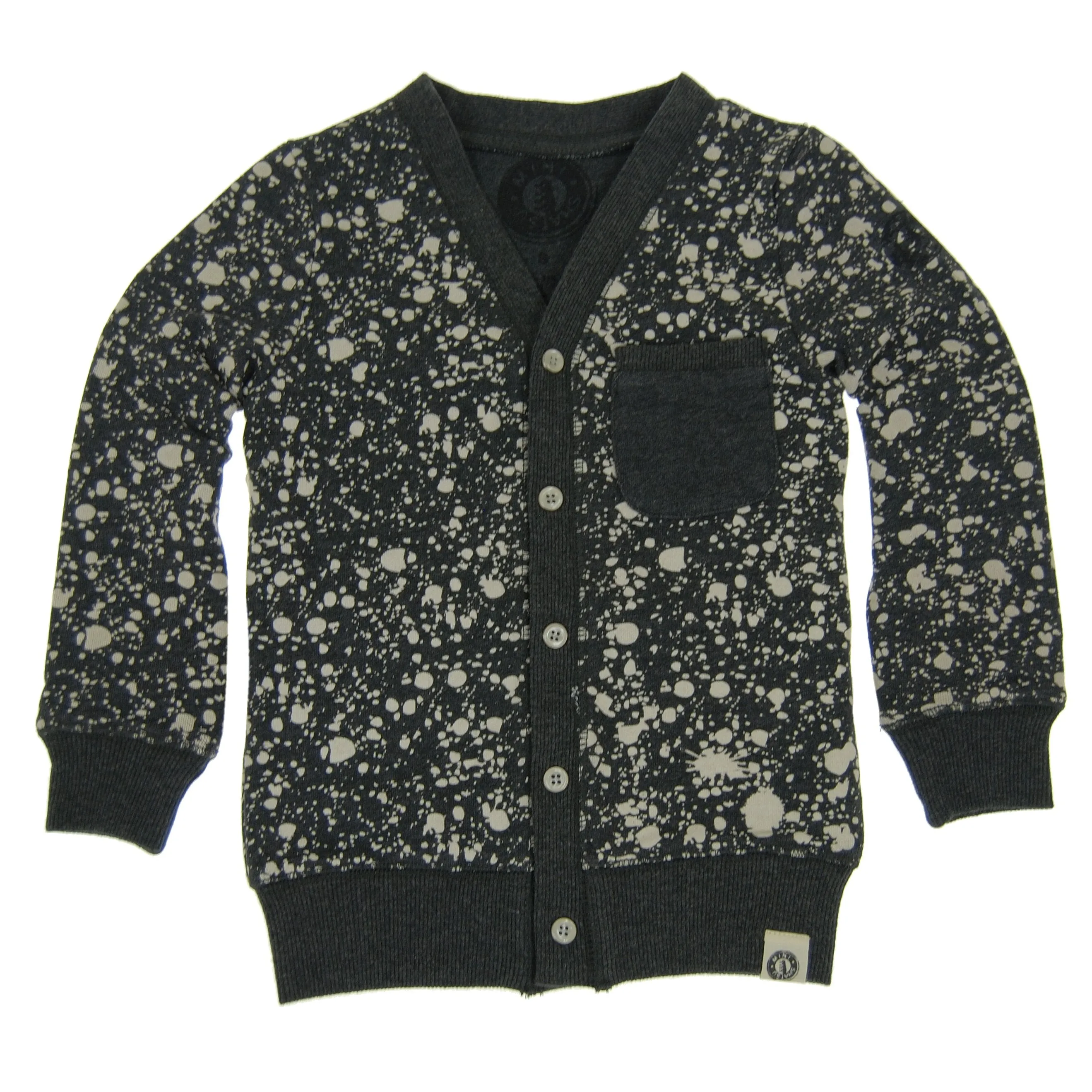 Paint Splatter Baby Cardigan by: Mini Shatsu