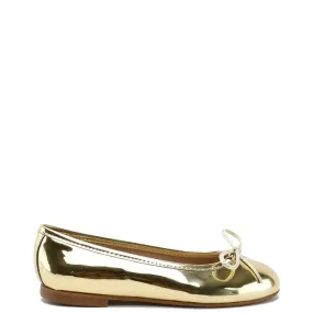 Papanatas Gold Mirror Ballet Flat