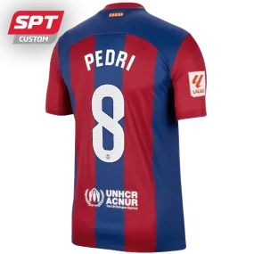 Pedri Barcelona Jersey 2023/24 - La Liga Adults Home #8