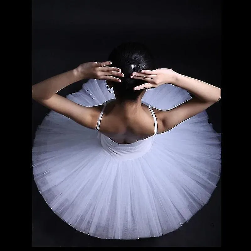 Plato profesional Tutu Negro Blanco Rojo Ballet Danza Traje para Mujeres Tutu Ballet Ballet Adulto Falda de Danza con Ropa Inter