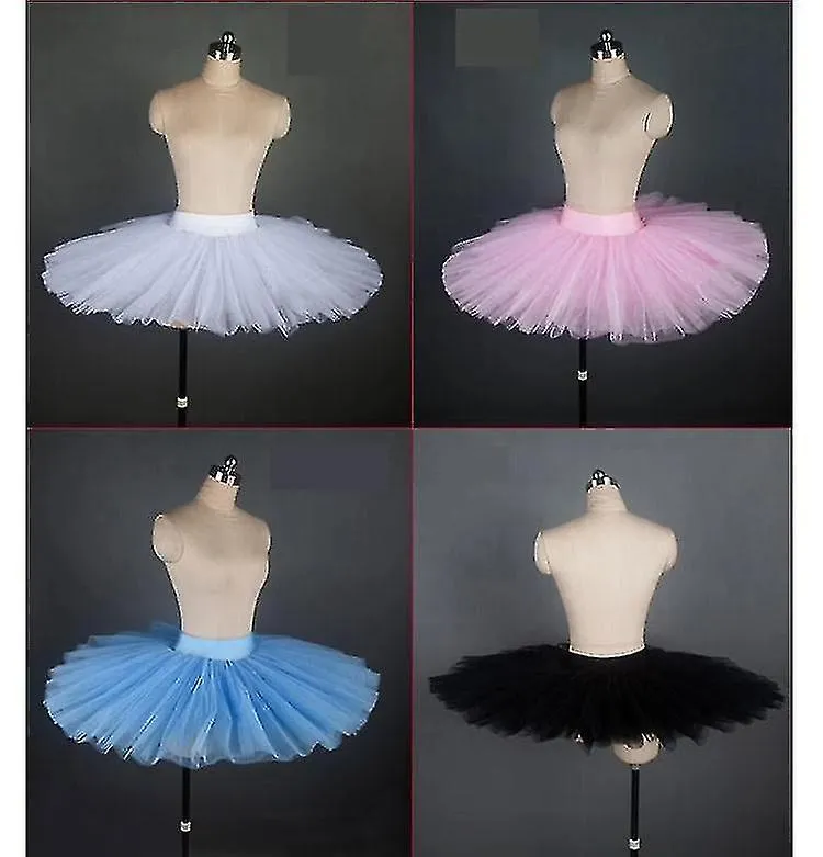 Plato profesional Tutu Negro Blanco Rojo Ballet Danza Traje para Mujeres Tutu Ballet Ballet Adulto Falda de Danza con Ropa Inter