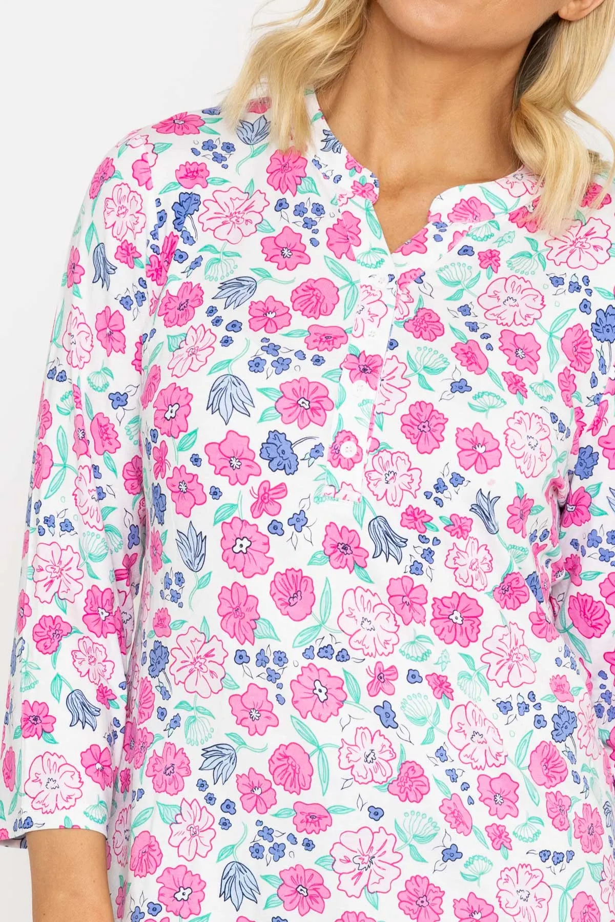 Printed Jersey Top in Pink