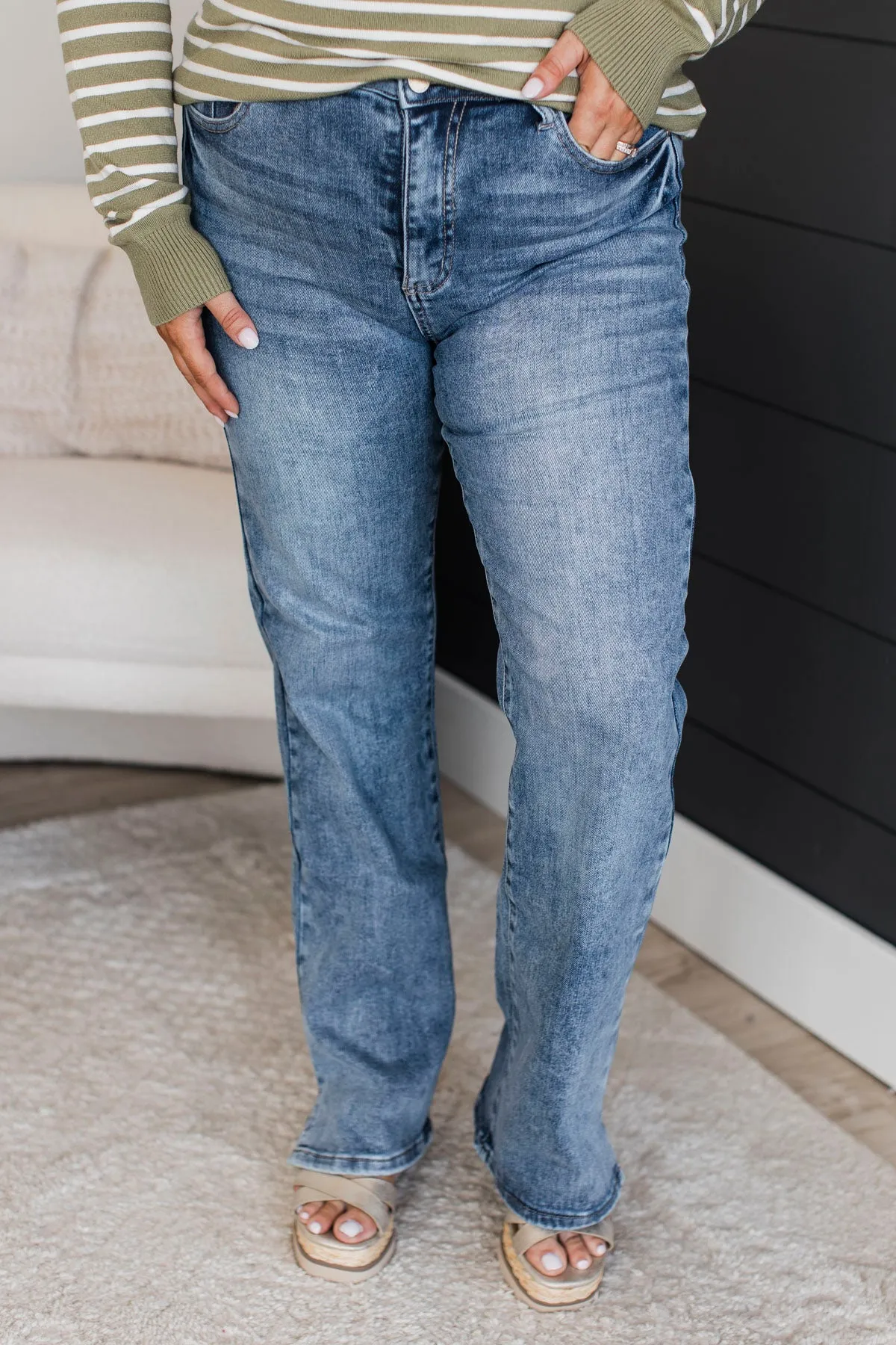 Risen Relaxed Straight Jeans- Hensley Wash