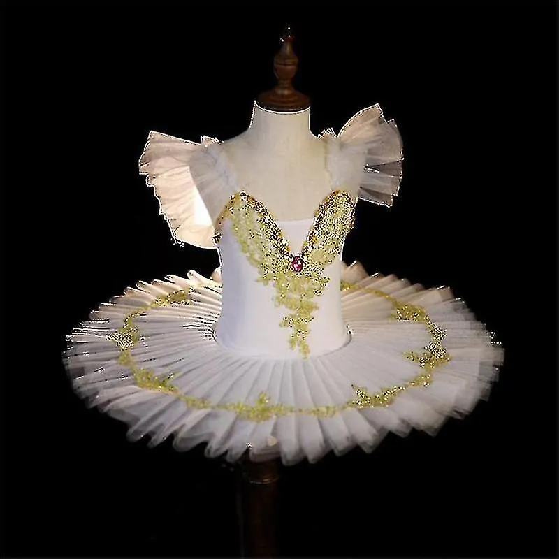 Rosa azul blanco ballet Tutu falda Ballet vestido para niños Disfraz de niño del lago de los cisnes Plato Panqueque Tutu Chicas 