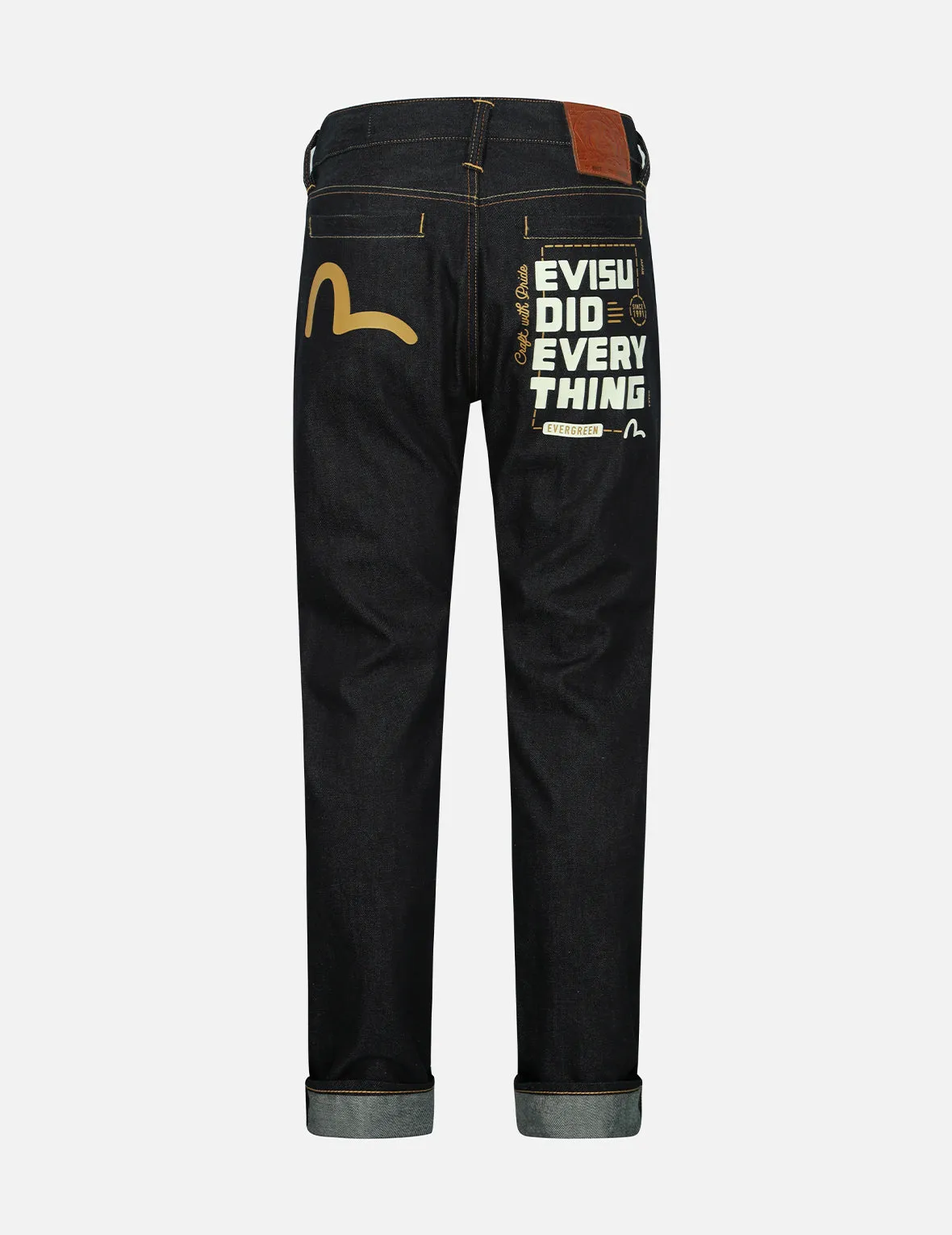 Seagull and Slogan Print Carrot Fit Jeans #2017