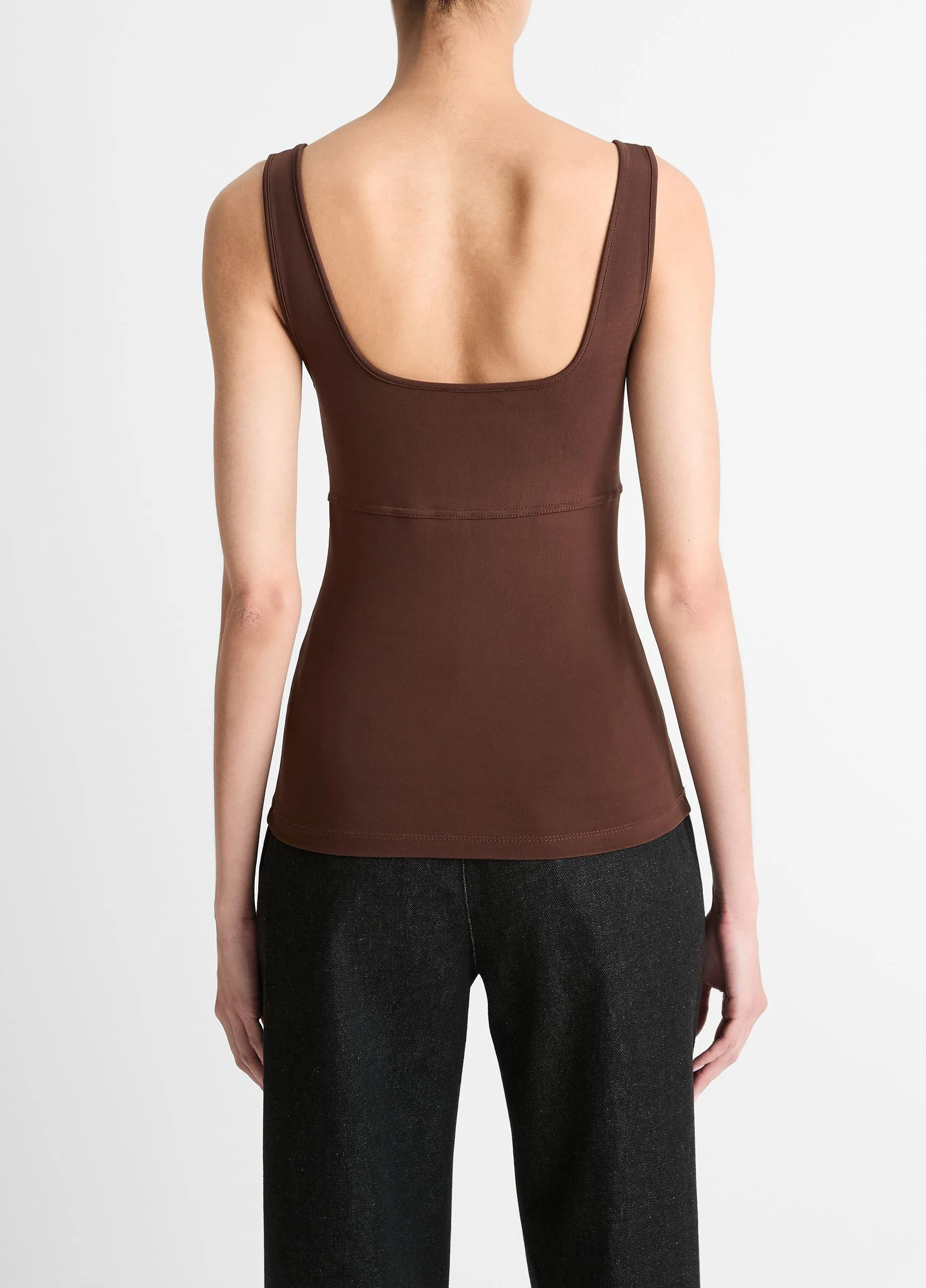 Seamed Stretch-Jersey Tank