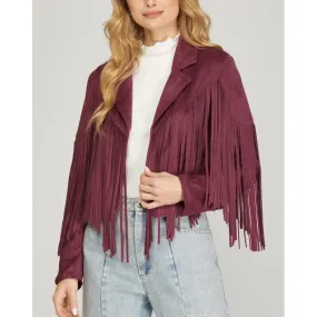 She+Sky Womens Fringe Jacket | Versatile | Outerwear