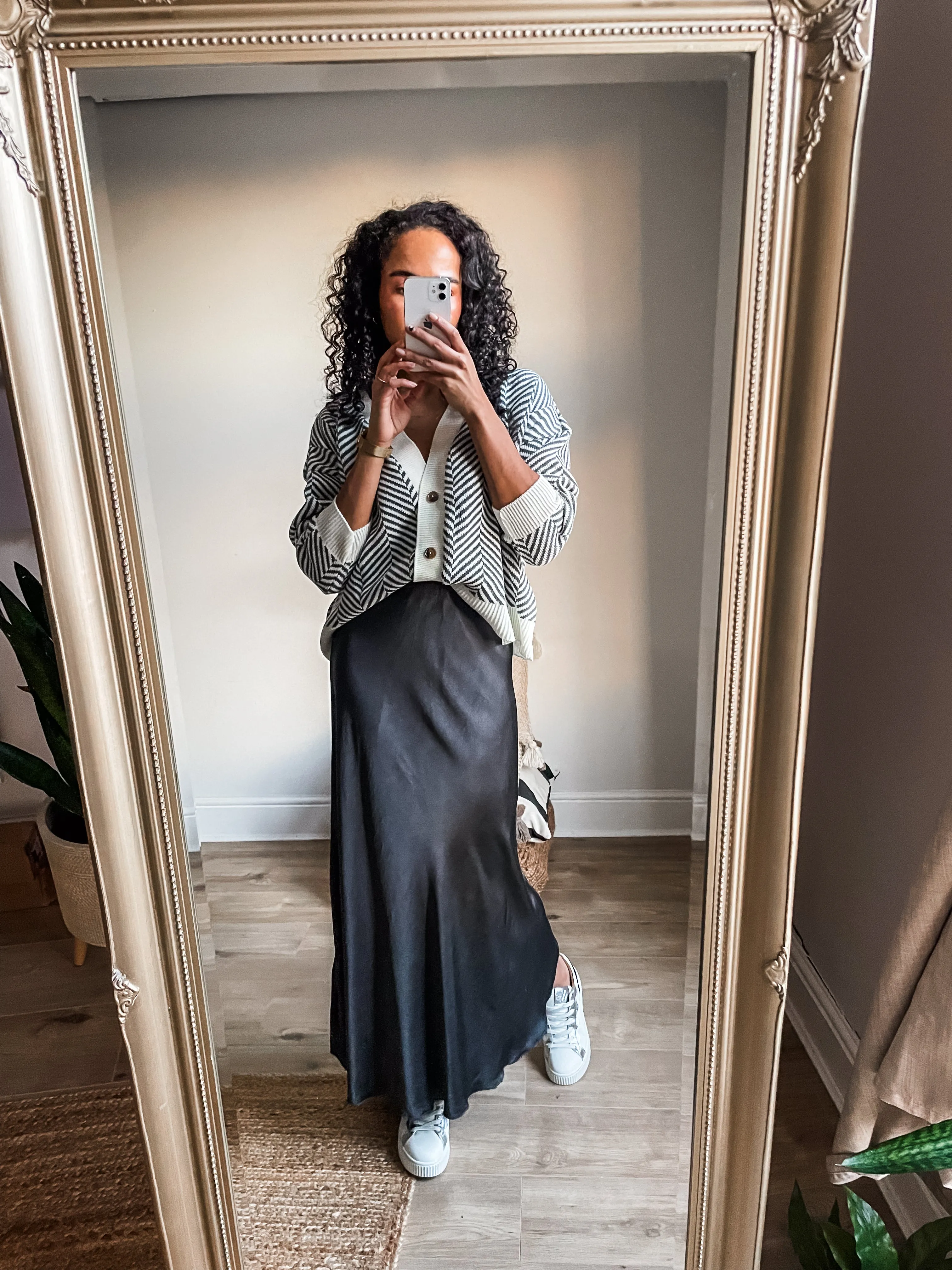 Silk Blend Bias Maxi Skirt